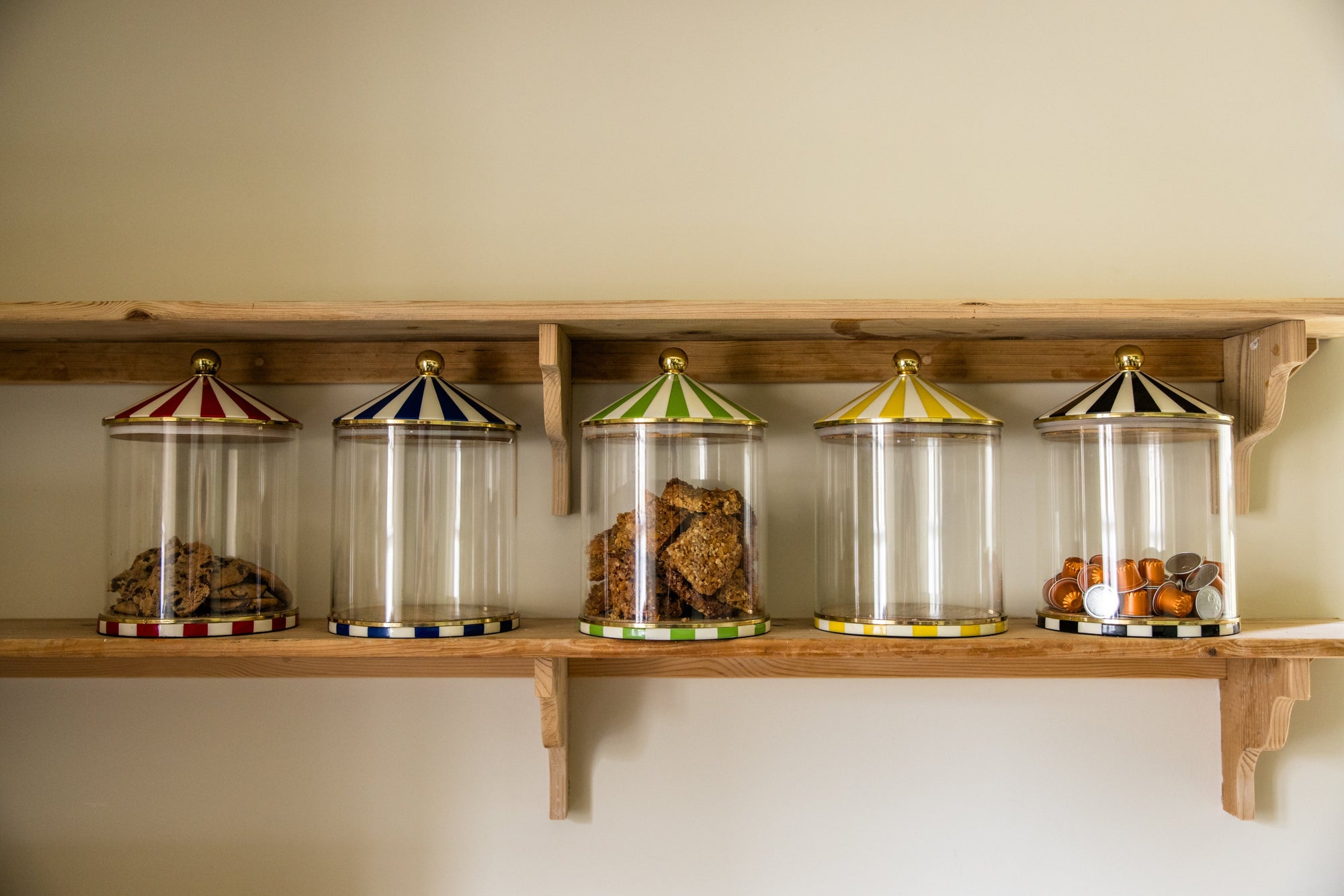 Circus Storage Jar | Extra Large | Yellow and White