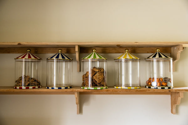 Circus Storage Jar | Extra Large | Yellow and White
