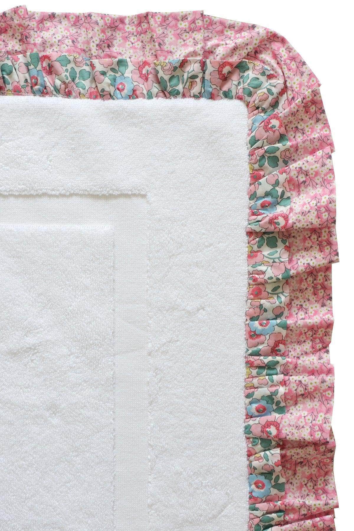 Ruffle Edge Bath Mat Made With Liberty Fabric Betsy & Mitsi Valeria