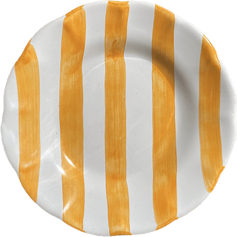 Ochre Stripe Plate 25cm