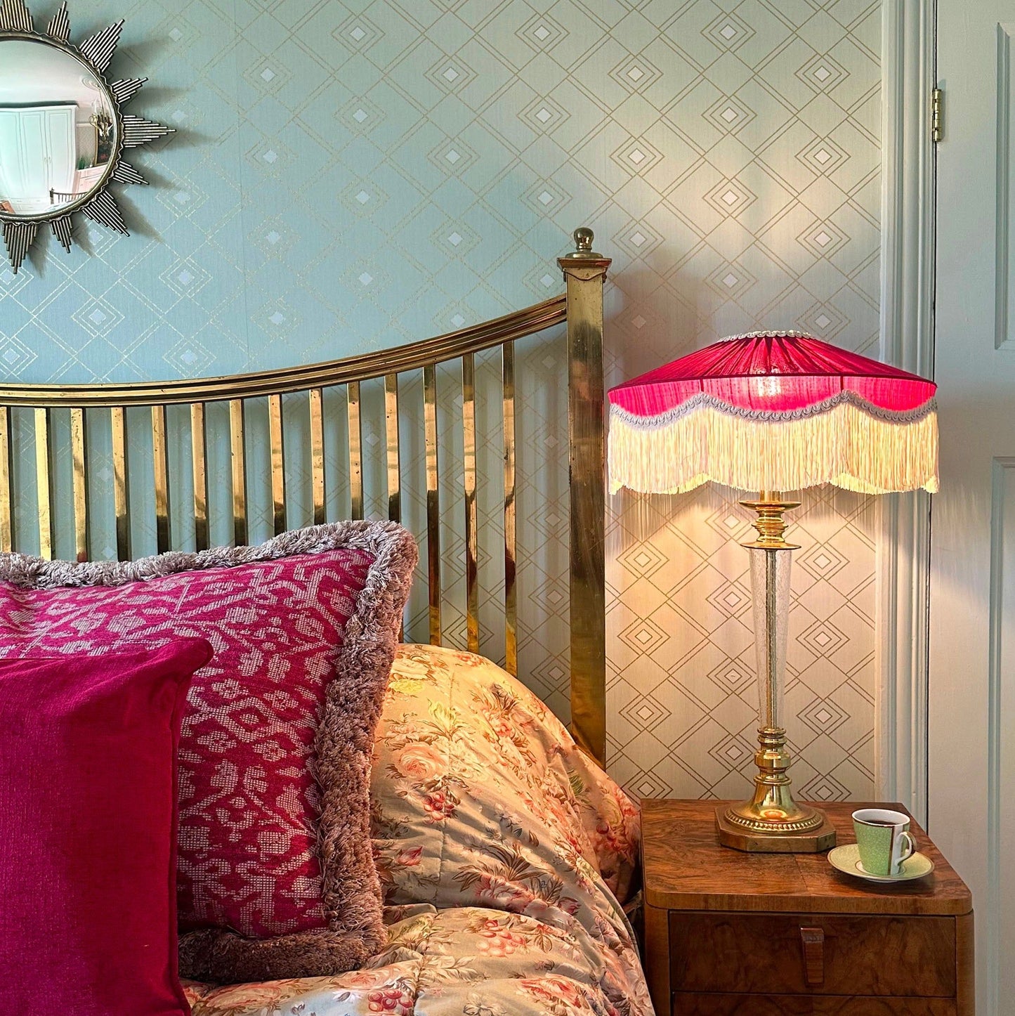 The Peggy Silk Fringed Lampshade - Design Your Own-