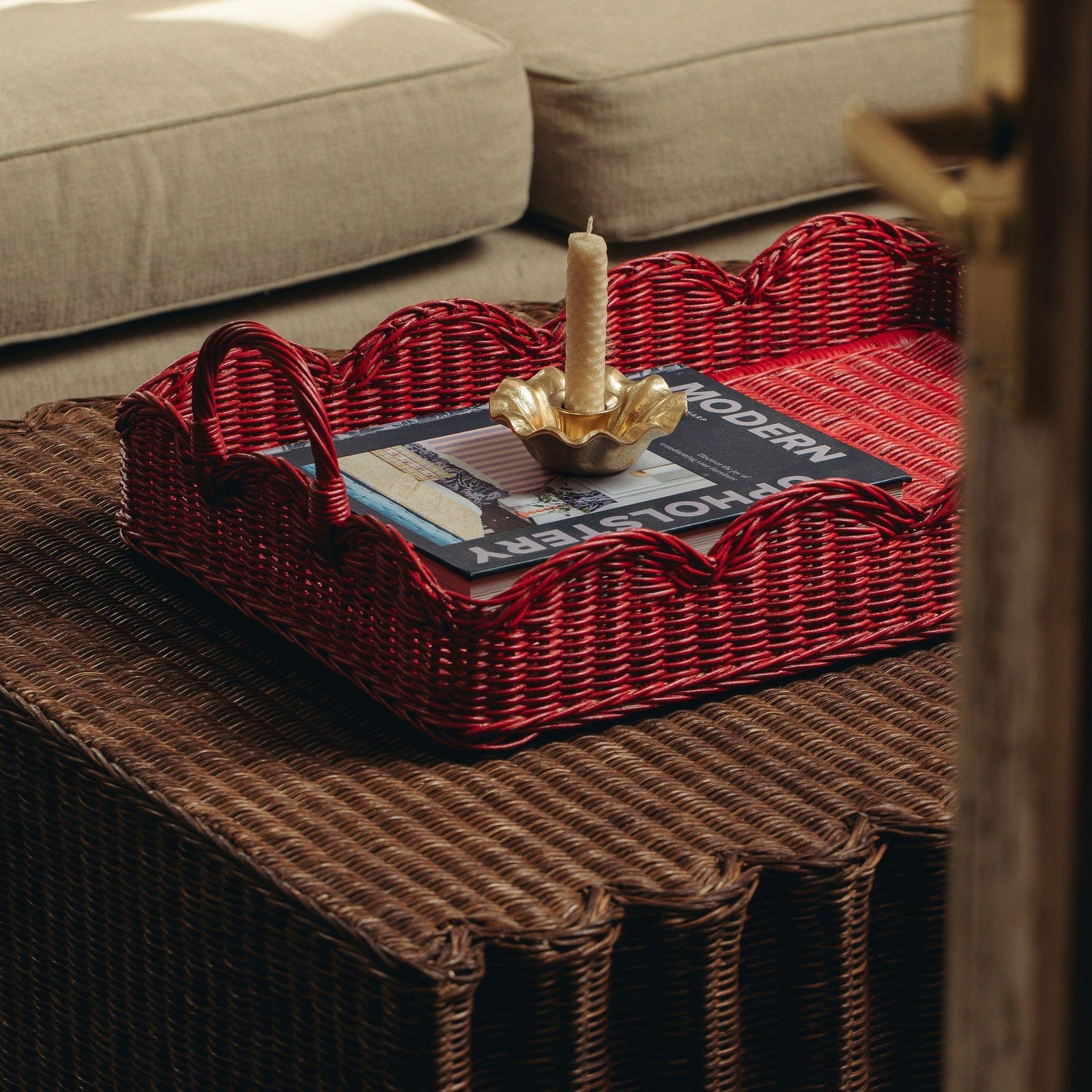 Wave Brass Candle Holder