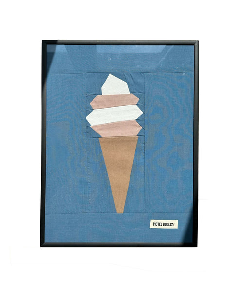Ice Cream Original Quilted Artwork in Frame