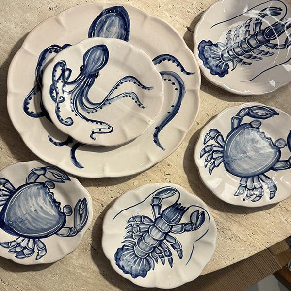 Mare Plate 25 cm Blue Crab