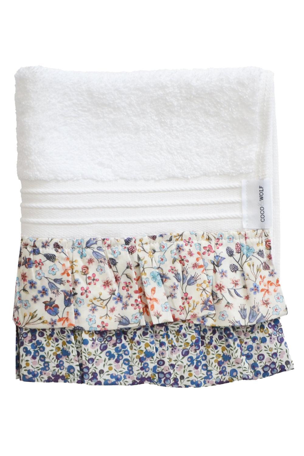 Ruffle Edge Towel made with Liberty Fabric DONNA LEIGH & WILTSHIRE BUD