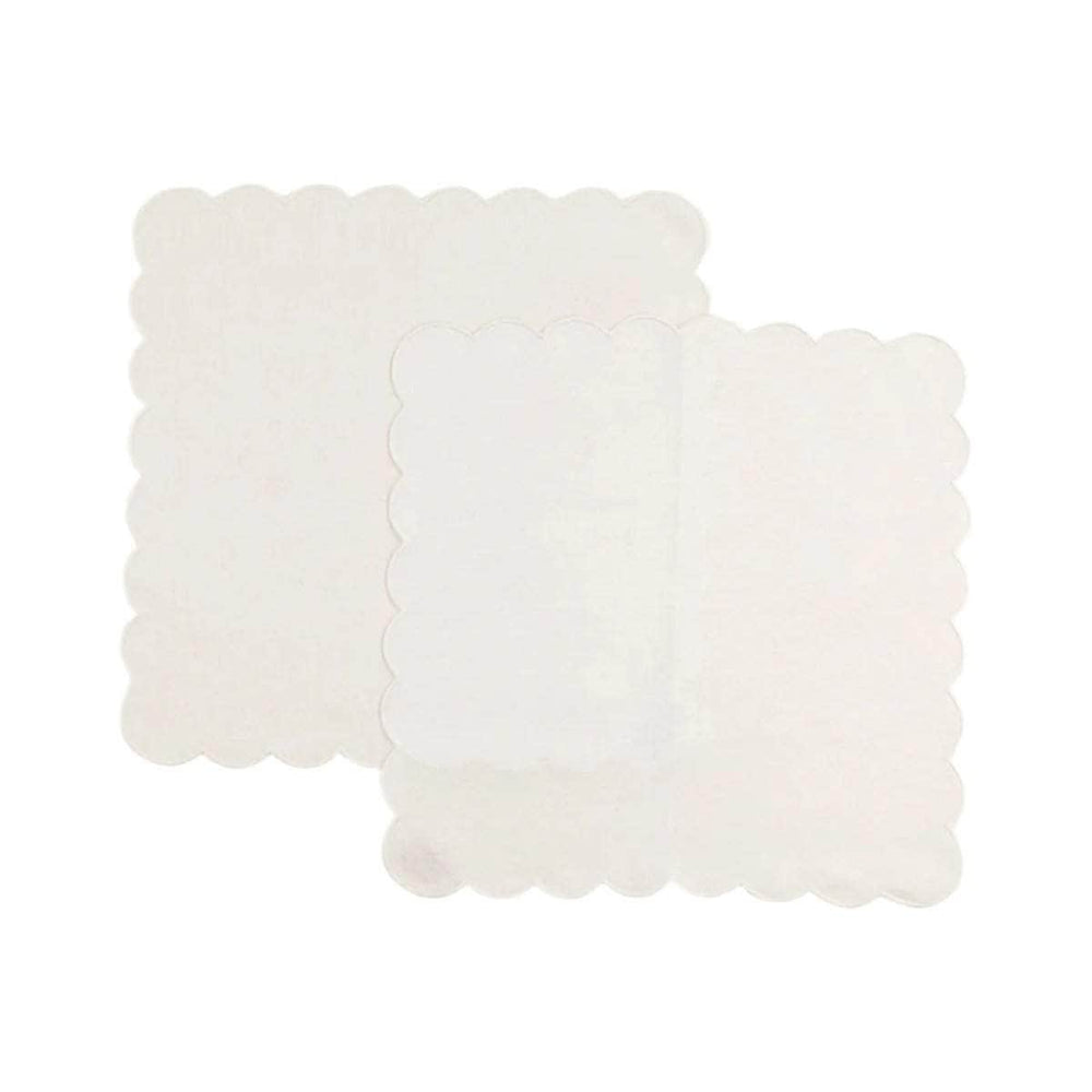 The White Linen Scalloped Napkins (Set of 2)