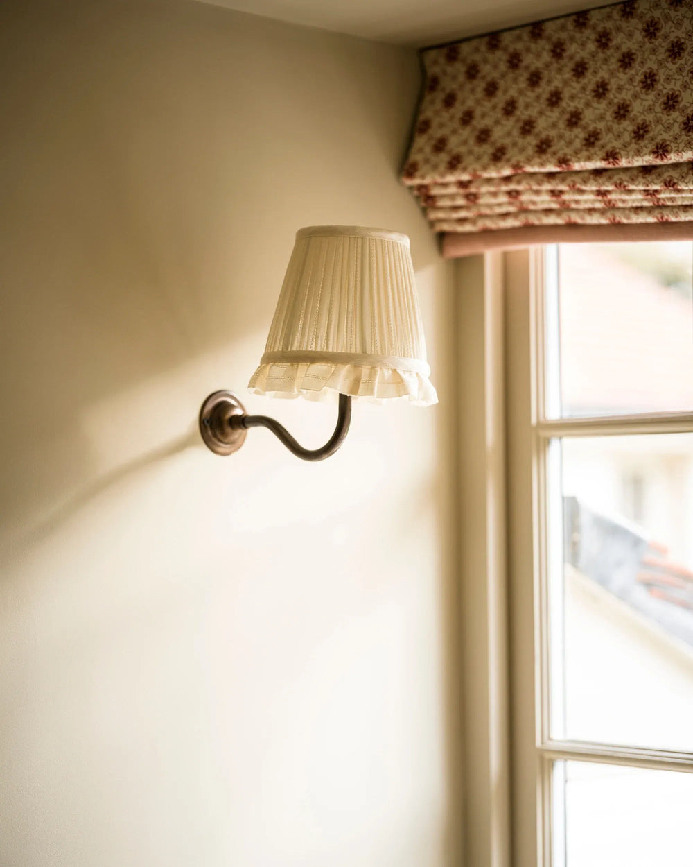 The Embroidered Cotton in Daisy Wall Light Lampshade
