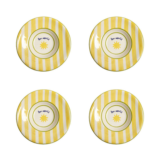 Loulou Yellow Pasta Plates Set-Of-Four