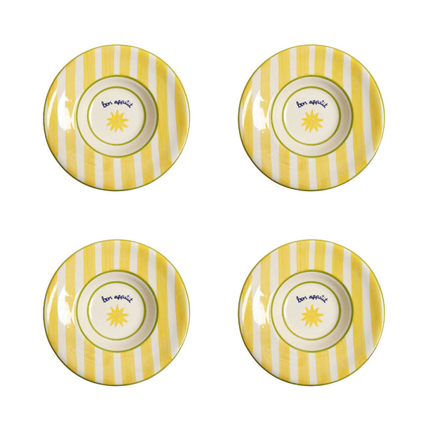 Loulou Yellow Pasta Plates Set-Of-Four
