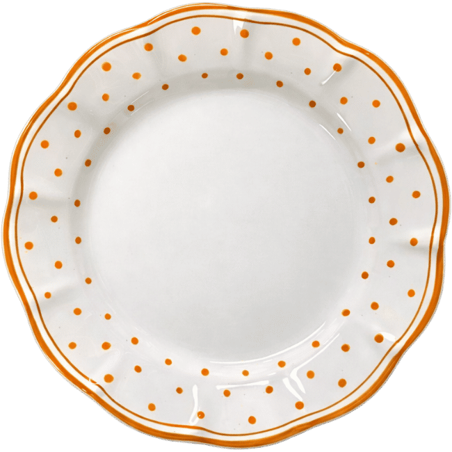 Plumetis Plate, Orange - 25cm