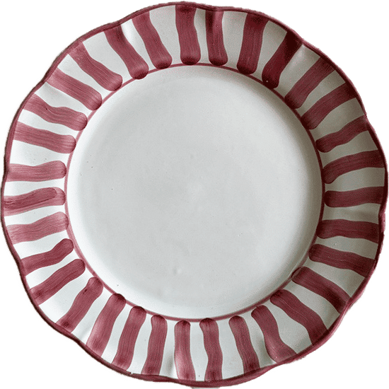 Sole Plate 25cm Bordeaux Stripe