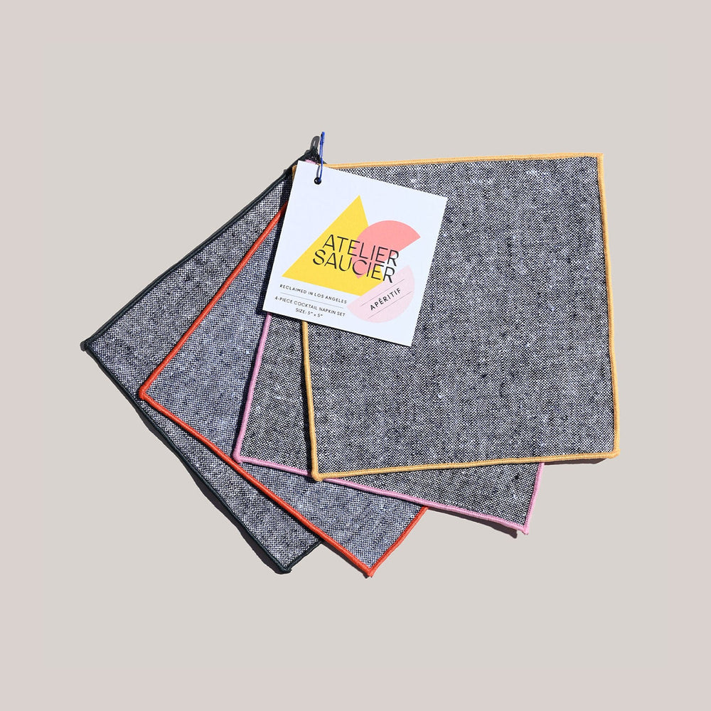 Rainbow Chambray Cocktail Napkins | Set of 4