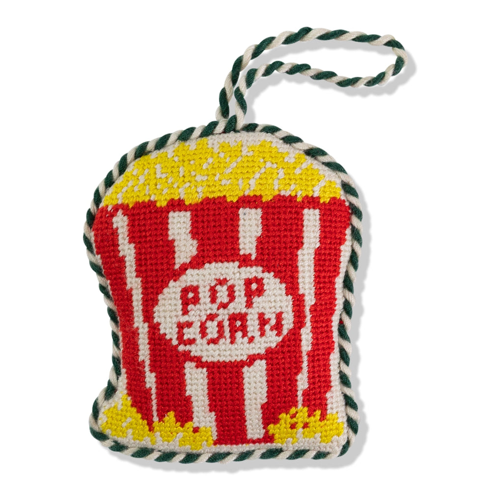 Needlepoint Icon Ornament - Popcorn Bucket