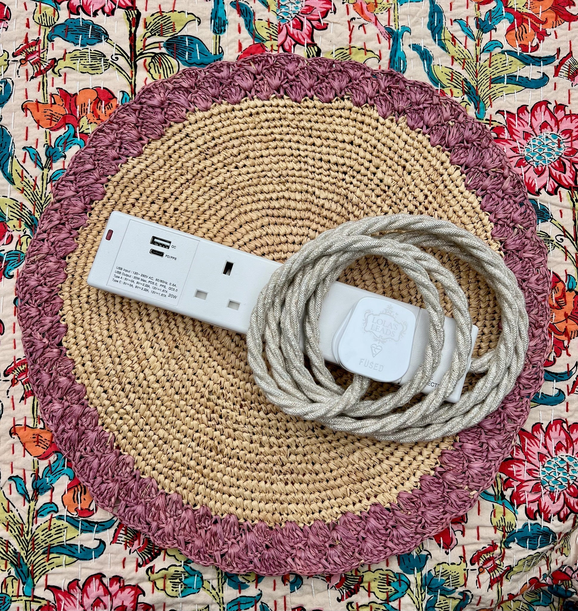 USB A+C White 3 Gang - Lola's Leads USB Options