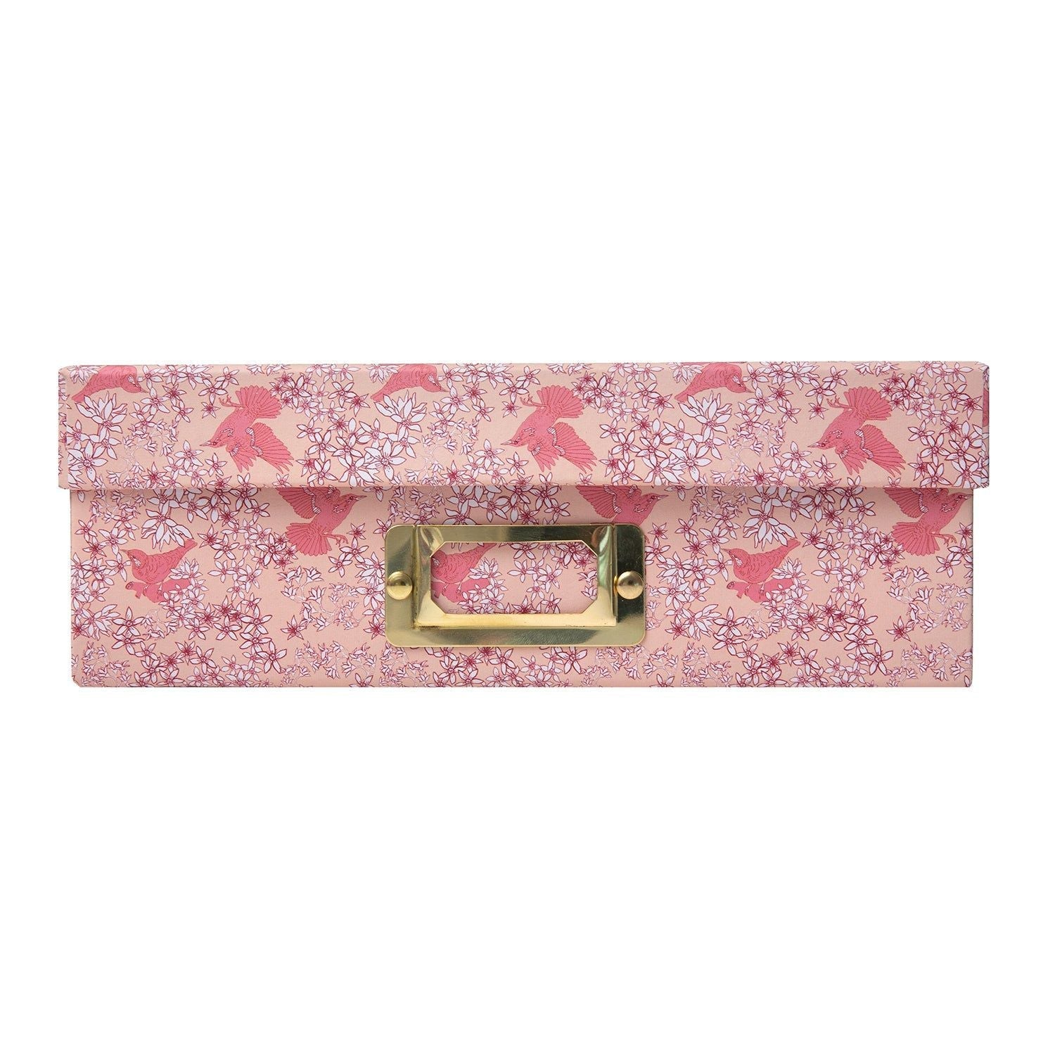 Corali Sand Pink Lidded Portfolio Box
