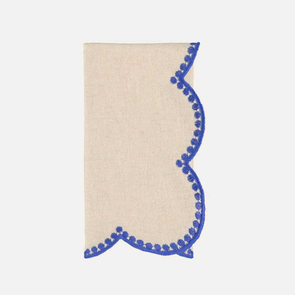 Gotas napkin, Beige with Blue