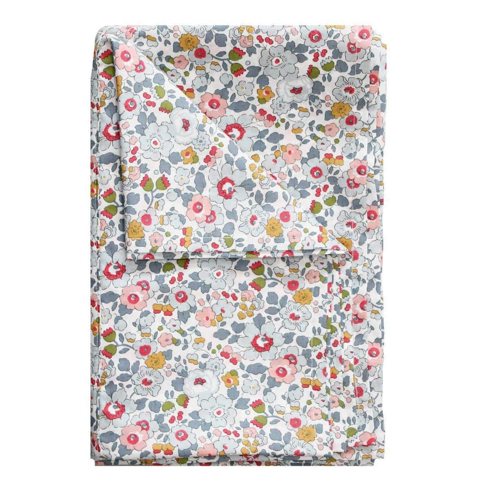 Flat Top Sheet Made With Liberty Fabric Betsy Grey