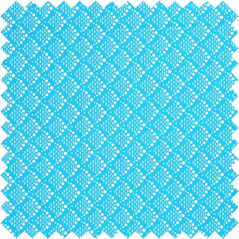 Blue Solid Fish Scale Fabric