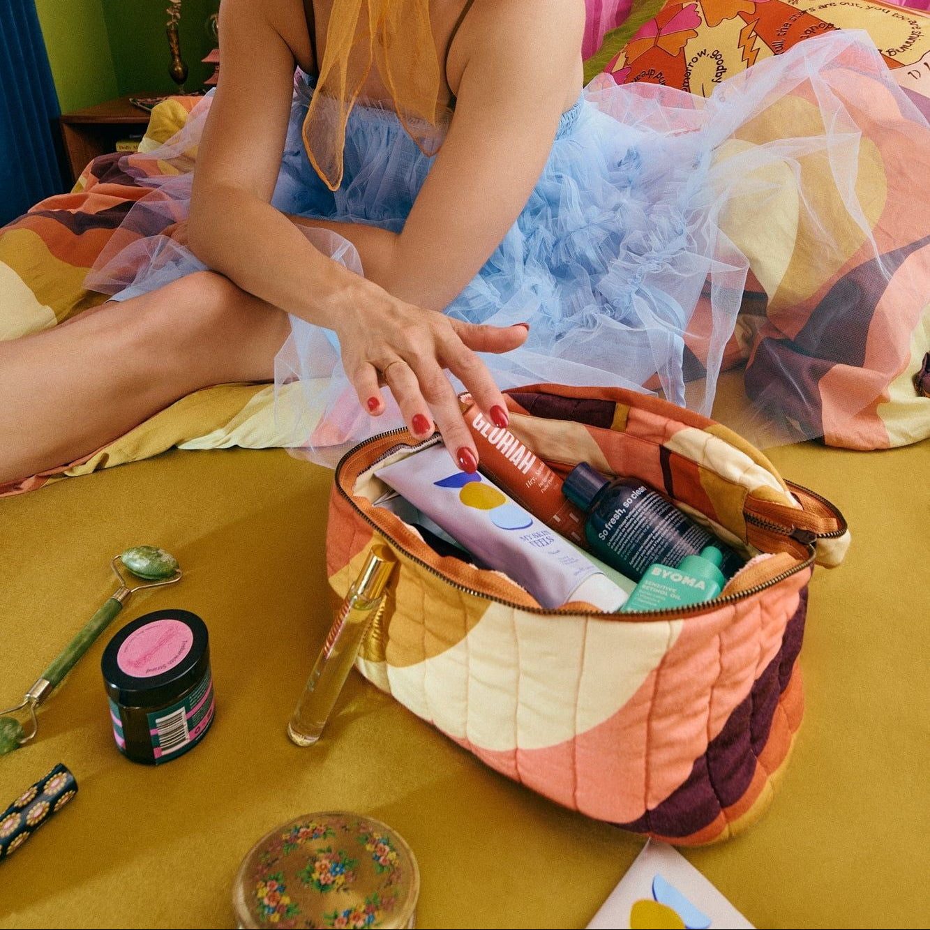 Sunset Suite Quilted Wash Bag