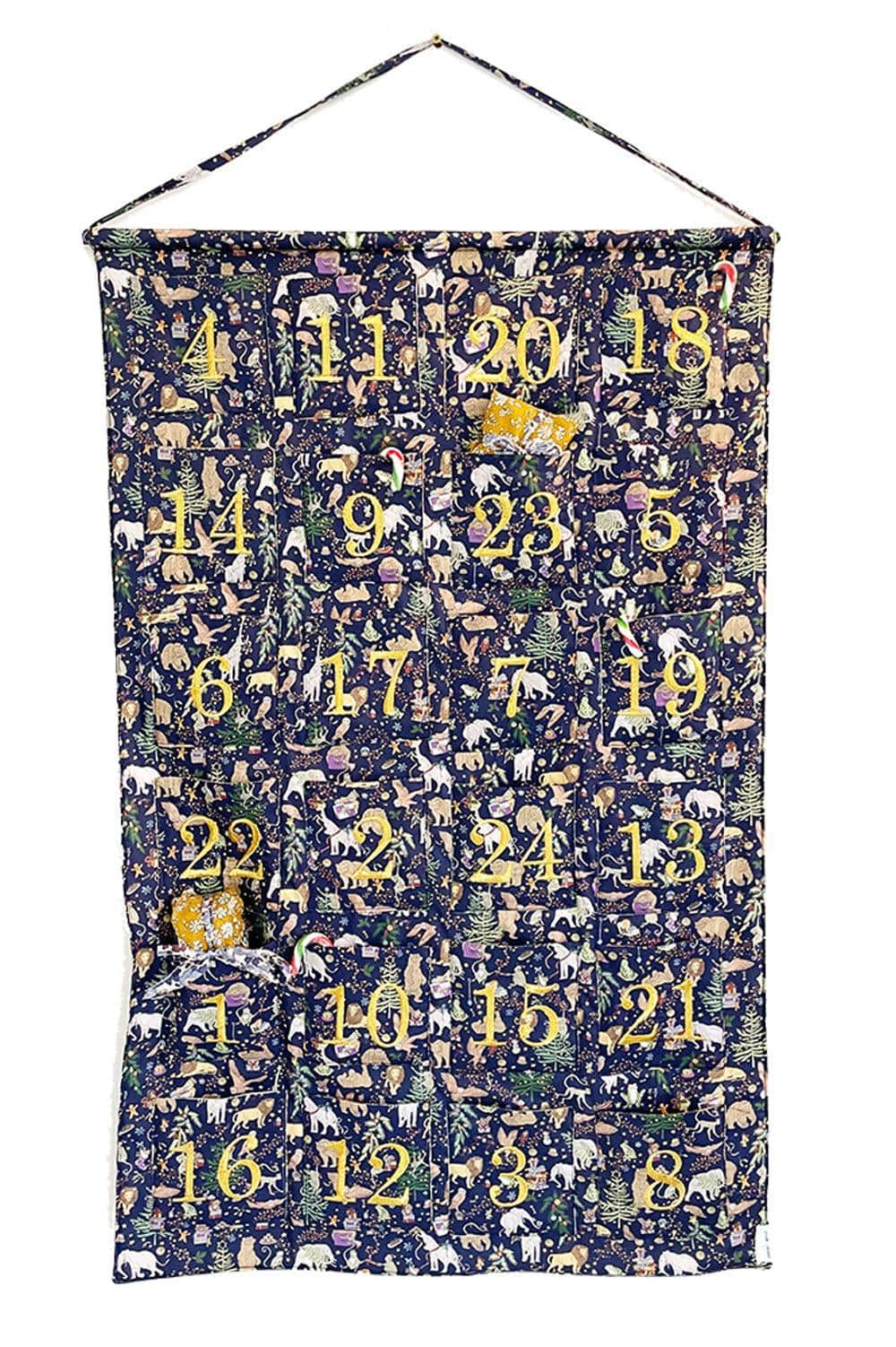 Reusable Advent Calendar made with Liberty Fabric CHRISTMAS