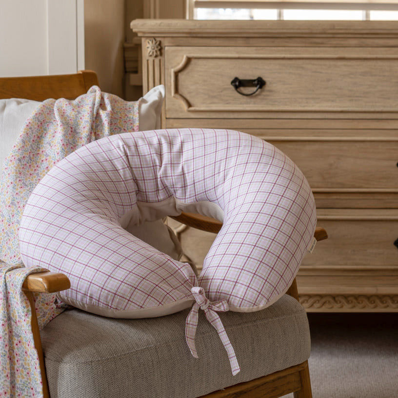 Nursing Pillow - Pink Check