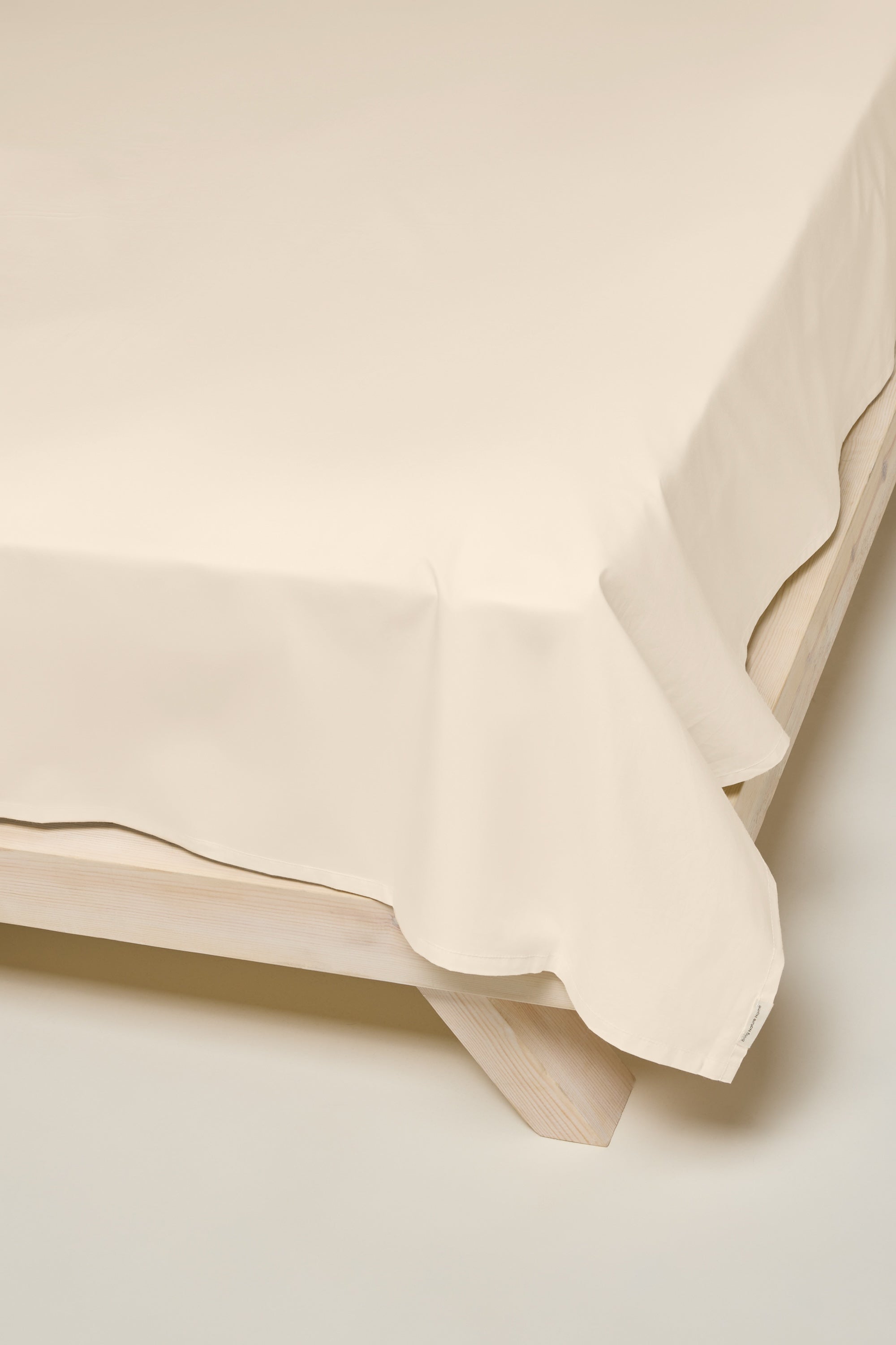 Sateen Organic Cotton Flat Sheet - Classic Cream