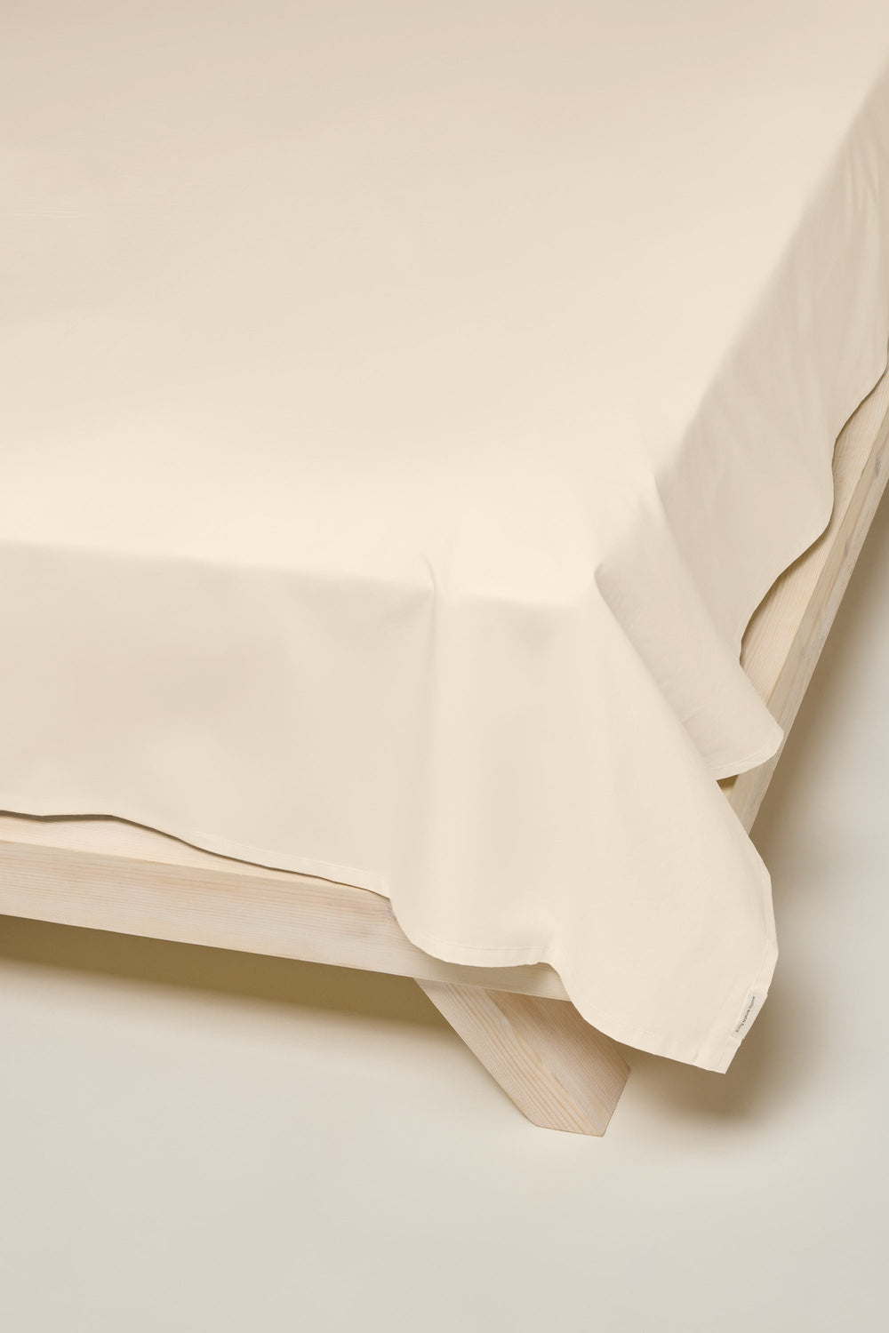Sateen Organic Cotton Flat Sheet - Classic Cream
