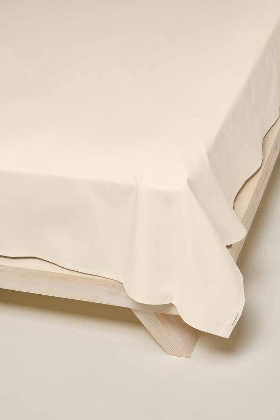 Sateen Organic Cotton Flat Sheet - Classic Cream