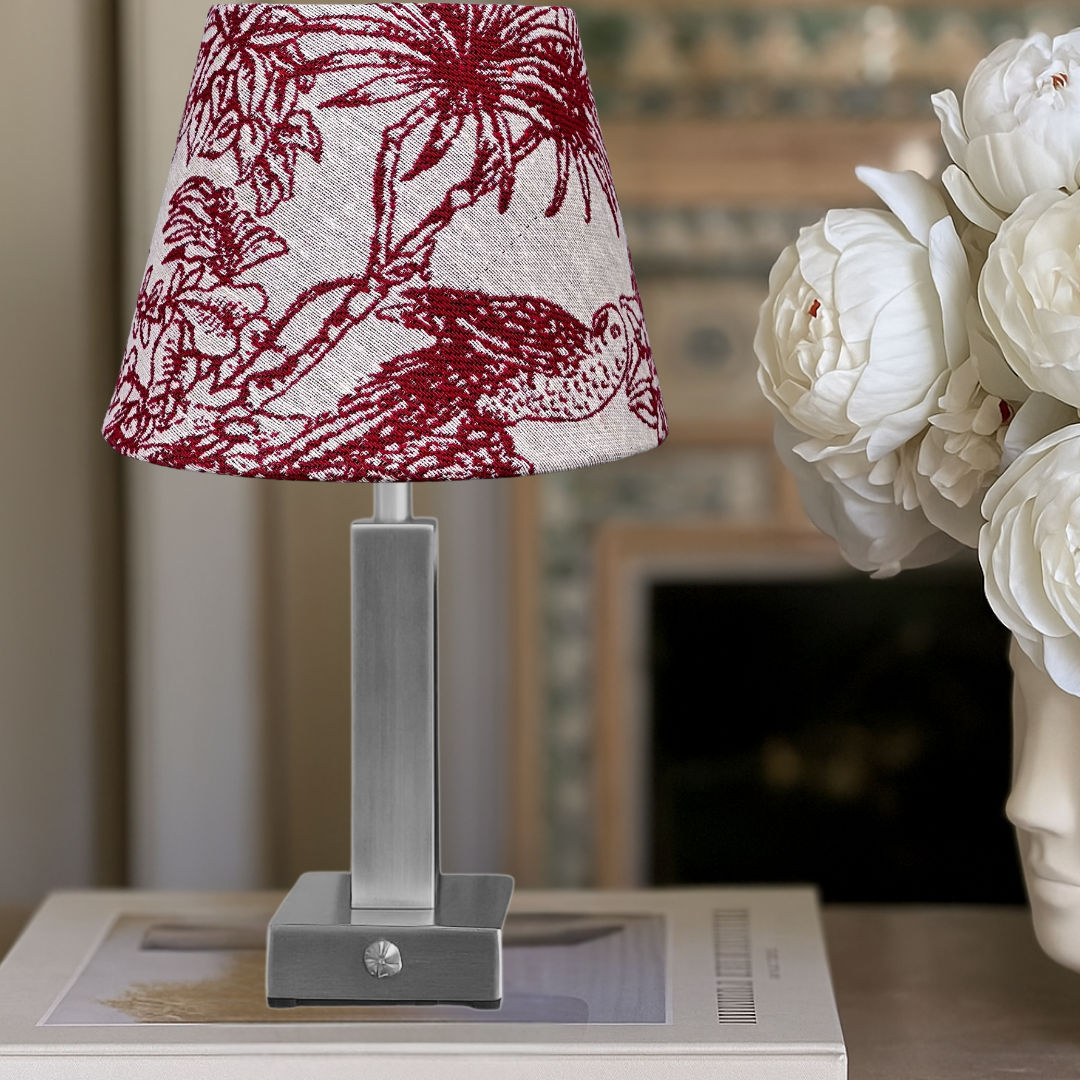 Athena Slim Silver Rechargeable Table Lamp
