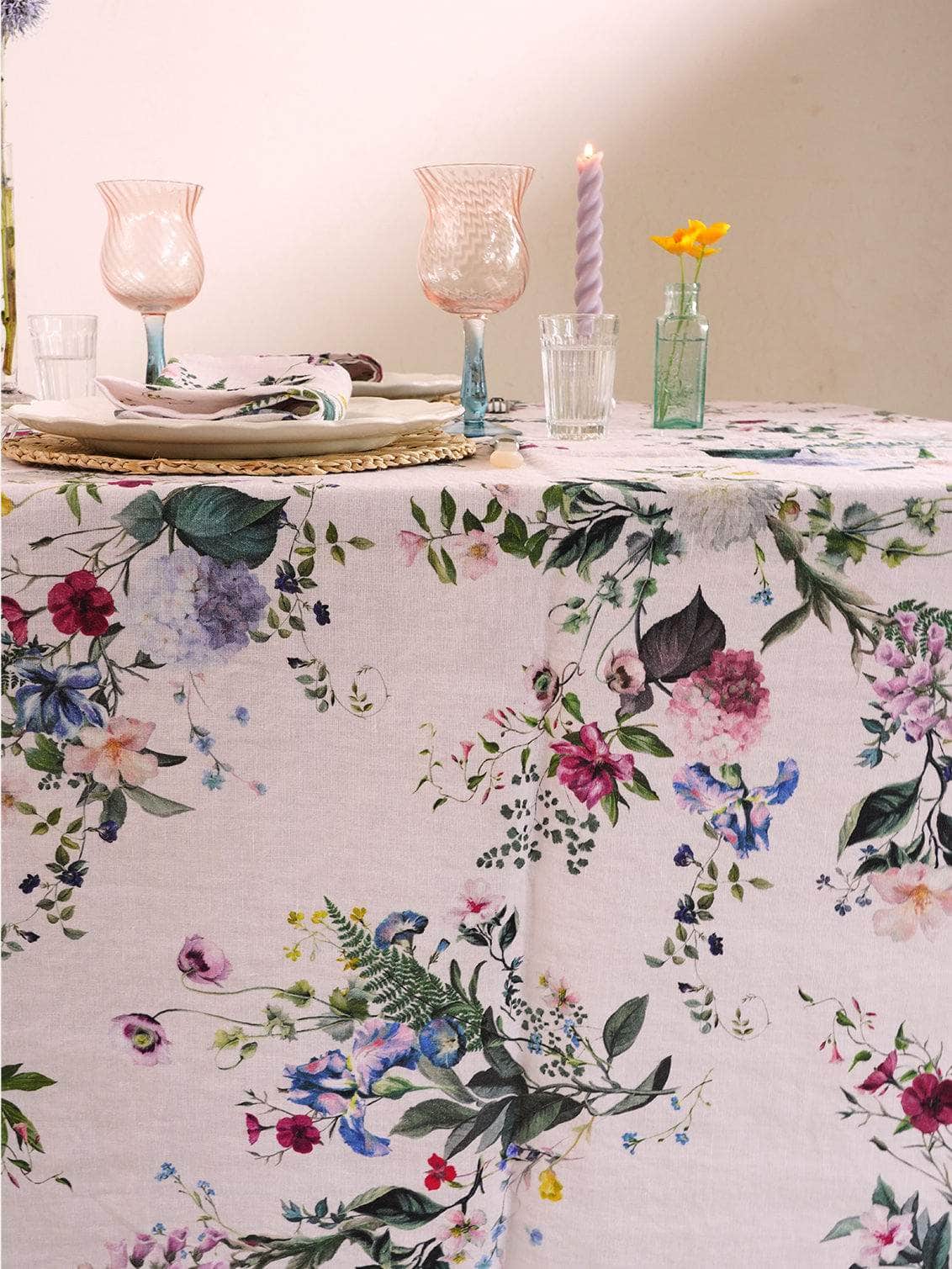 Flora Linen Tablecloth
