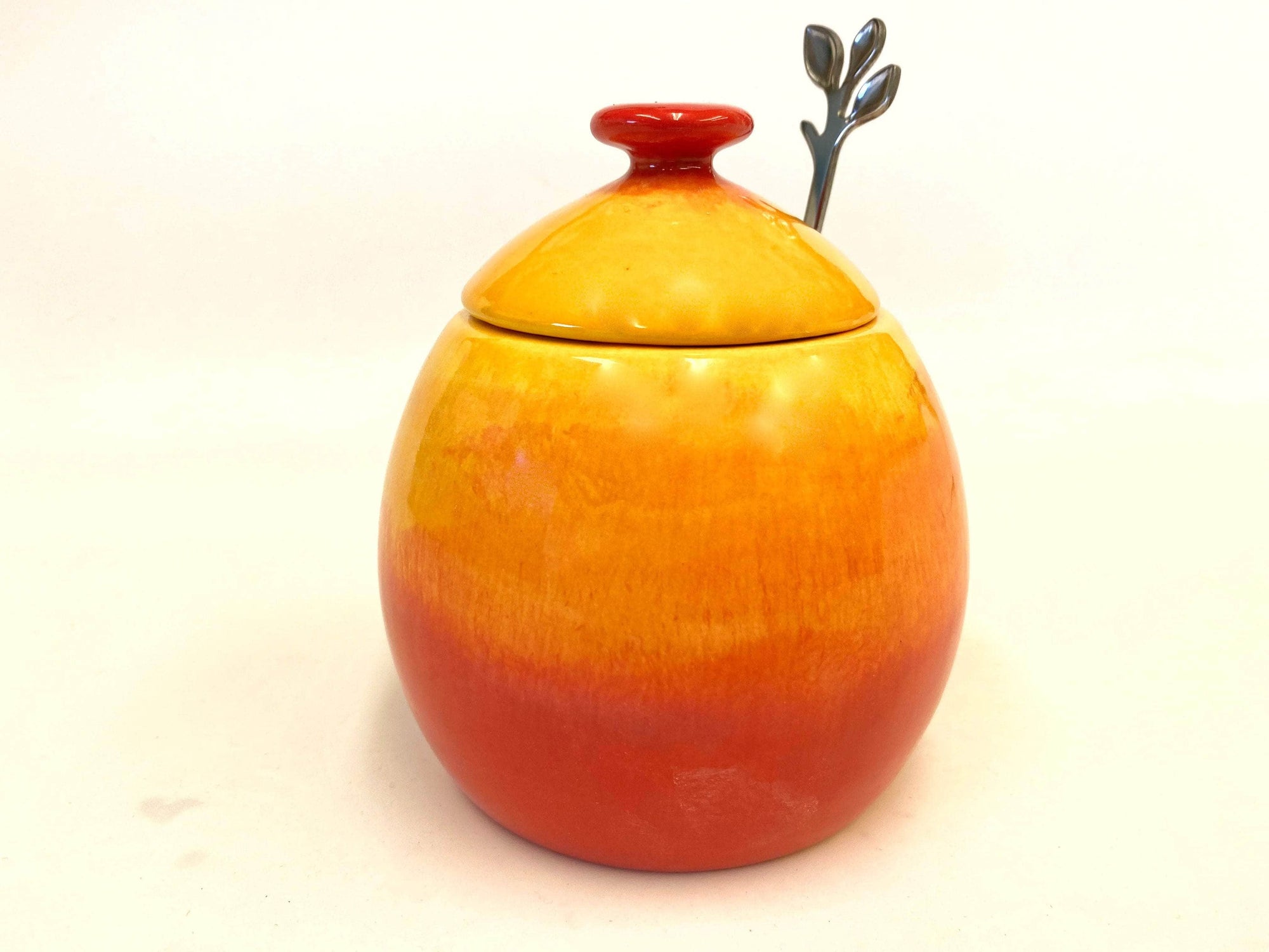 Sugar Bowl - Graduated Red to Yellow Glaze
