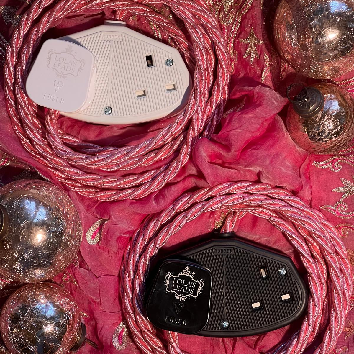 Gilded Sugar Plum - Lola's Leads Fabric Extension Cable