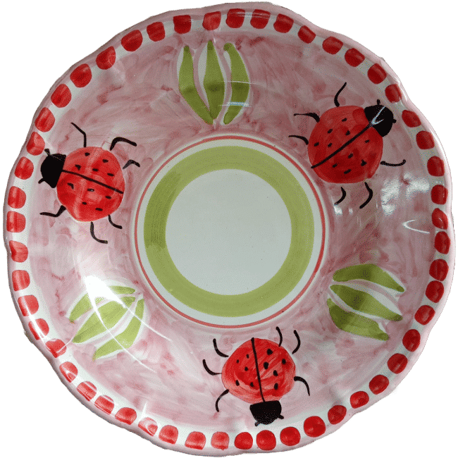Amalfi Plate 20cm Pink Ladybird