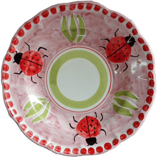 Amalfi Plate 20cm Pink Ladybird