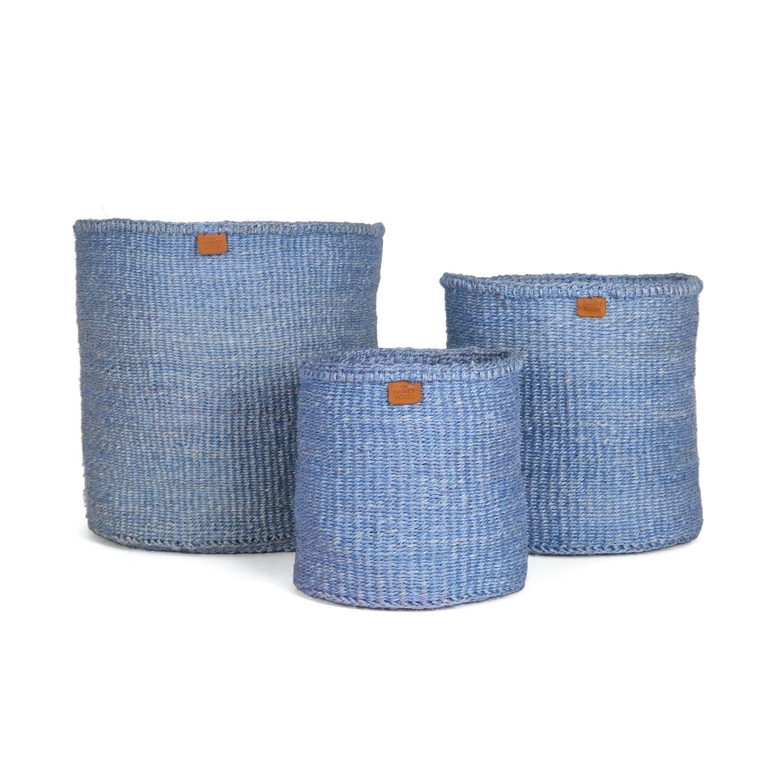 TOTO: Powder Blue Round Sisal Basket