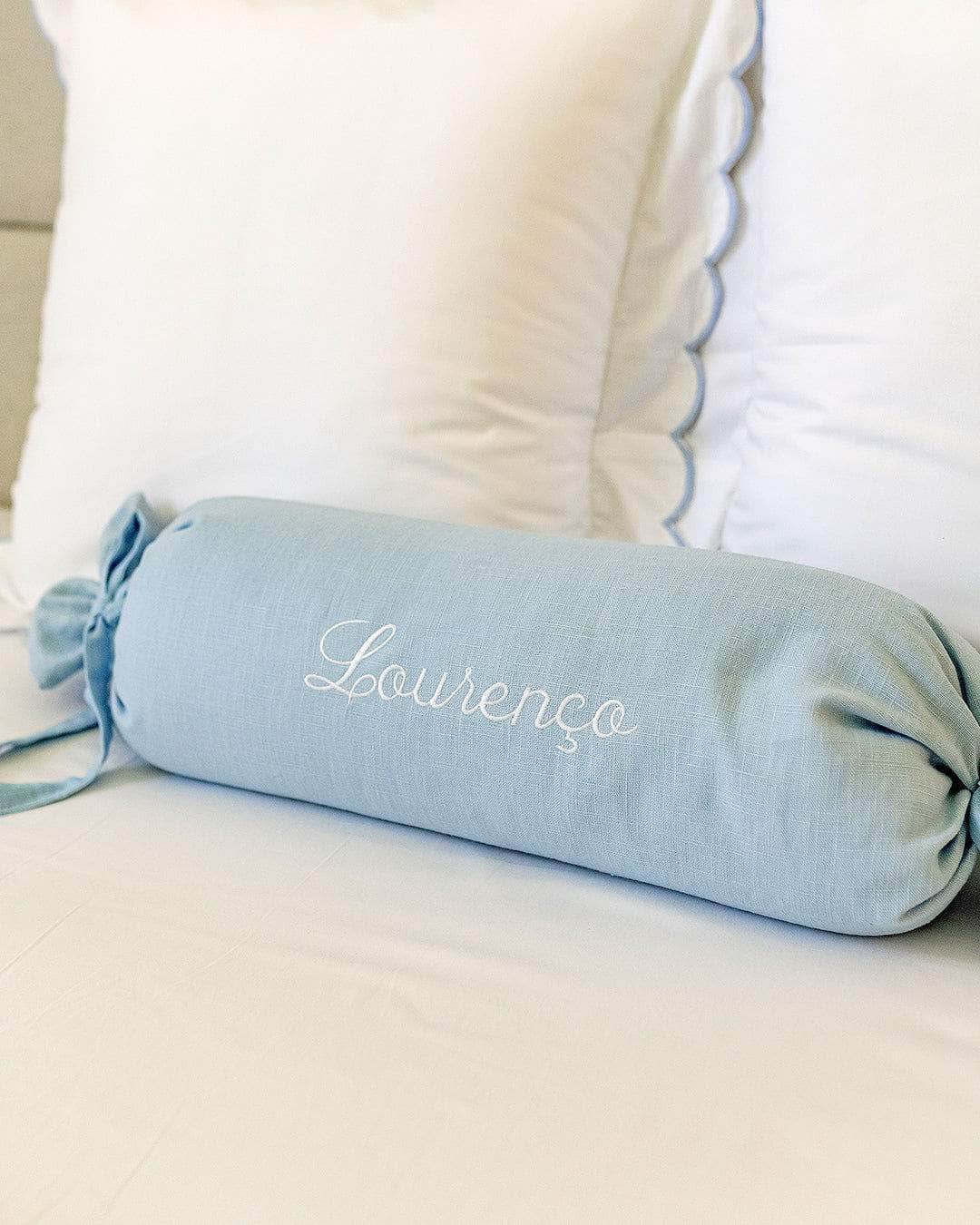 Customisable Baby Blue Boulder Cushion