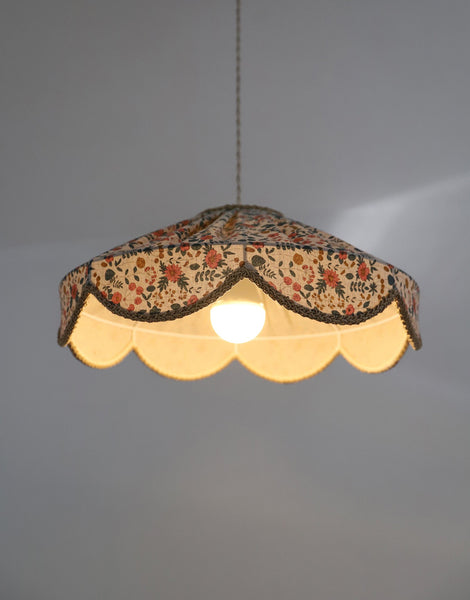 Floral-Shaped Pendant Light Cosette Printed “English Garden”