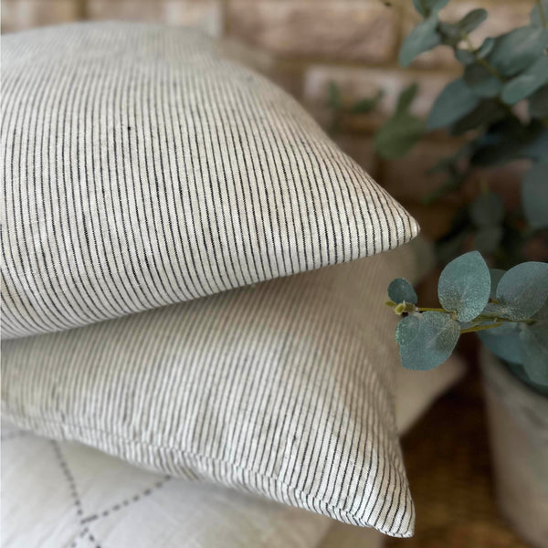 Miller Linen Cushion Striped Square - OEKO-TEX Certified