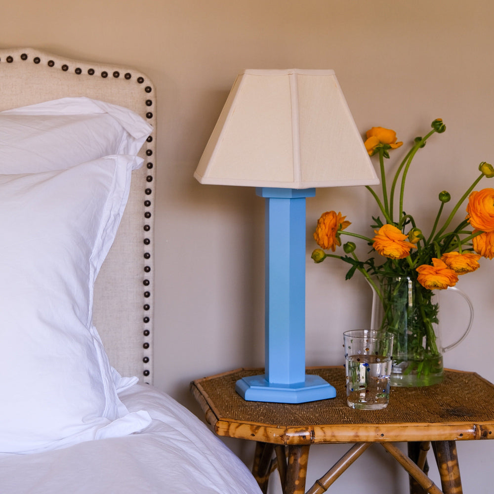 Hexagon Bedside Lamp - Beaufort Blue (US)