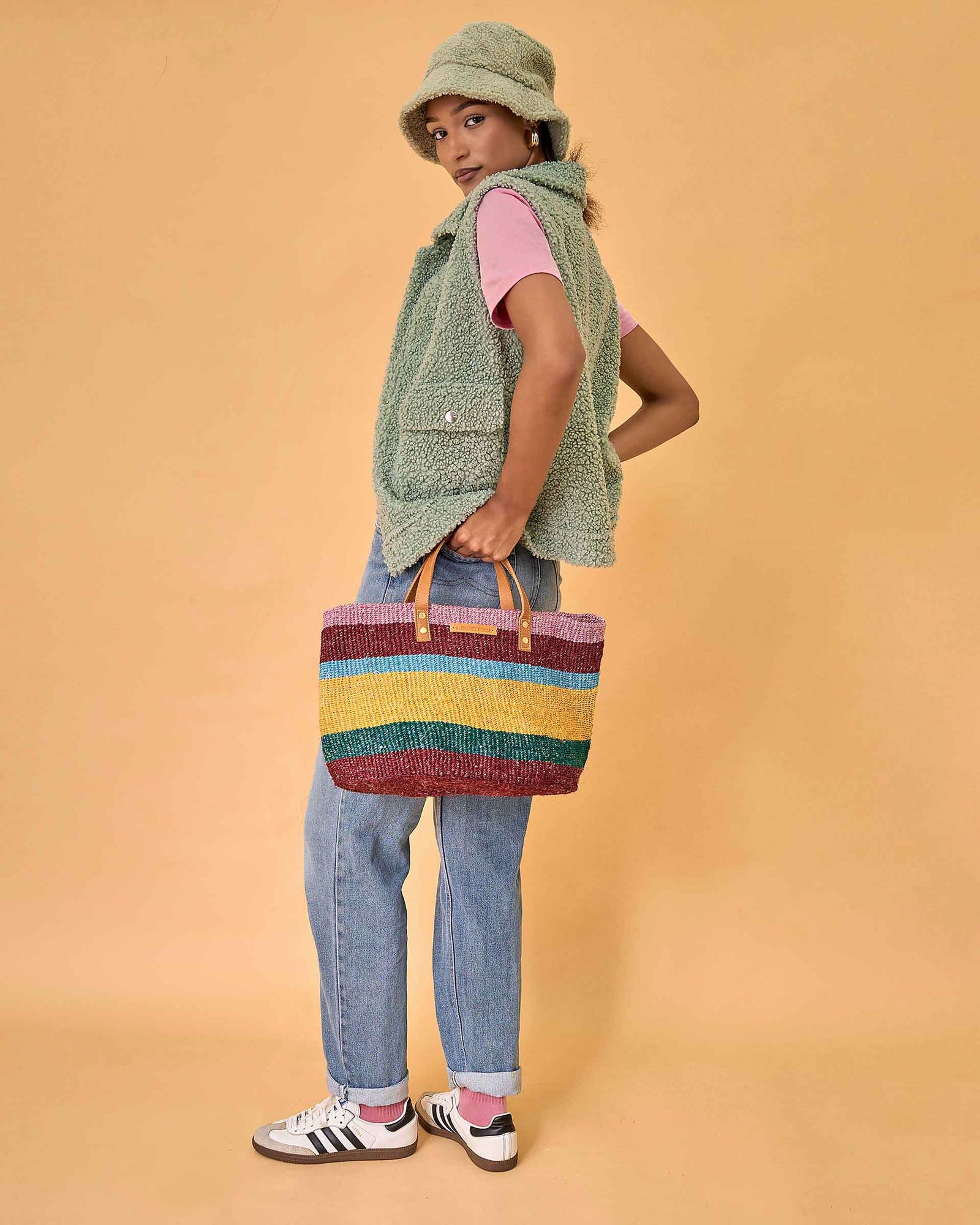 HEKA: Bold Striped Sisal Shopper