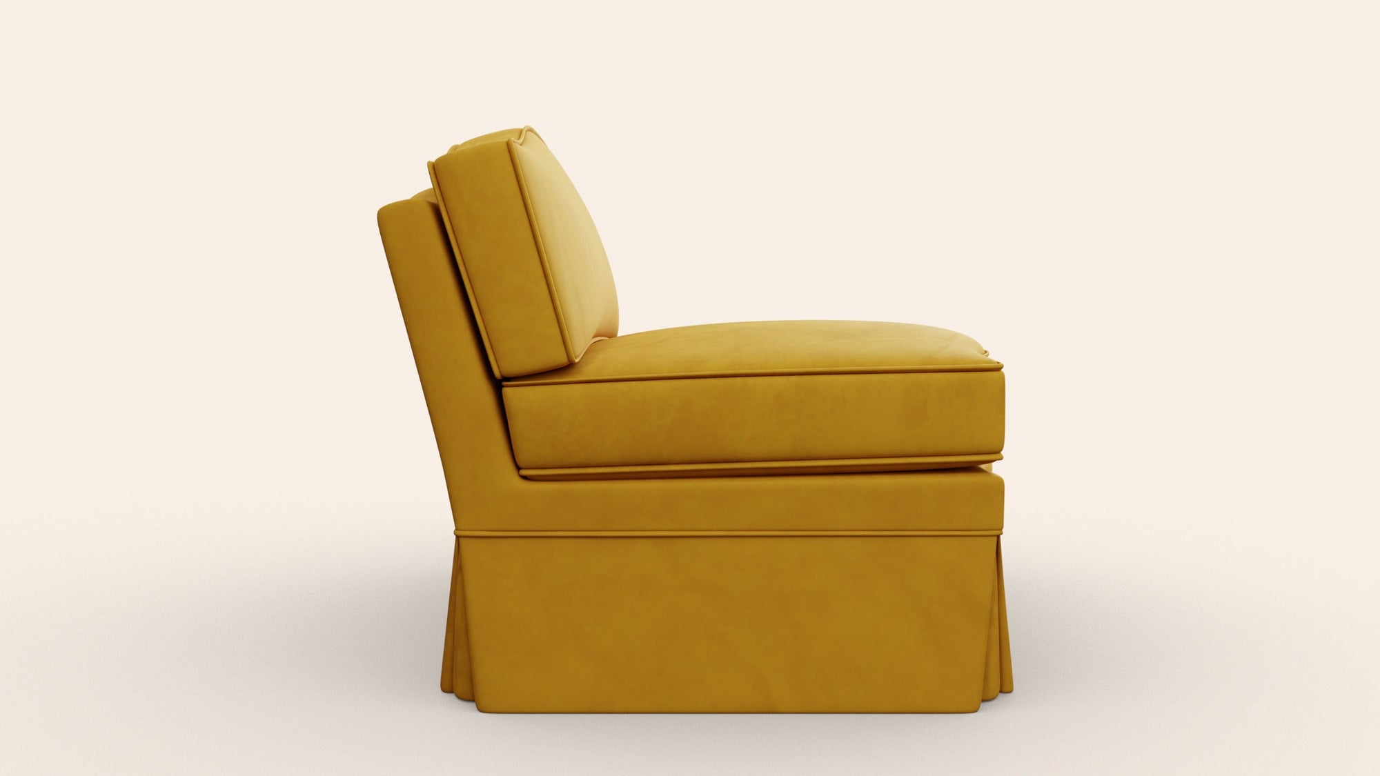 Felix Slipper Chair, Turmeric Velvet