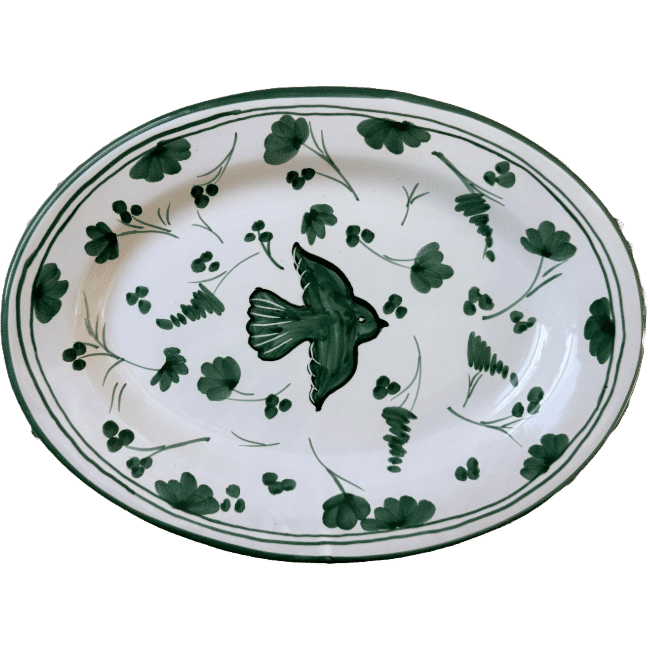 Green Colomba Oval Plattere 30 cm