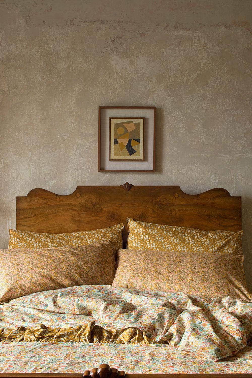 Pillowcase Made With Liberty Fabric Capel Mustard