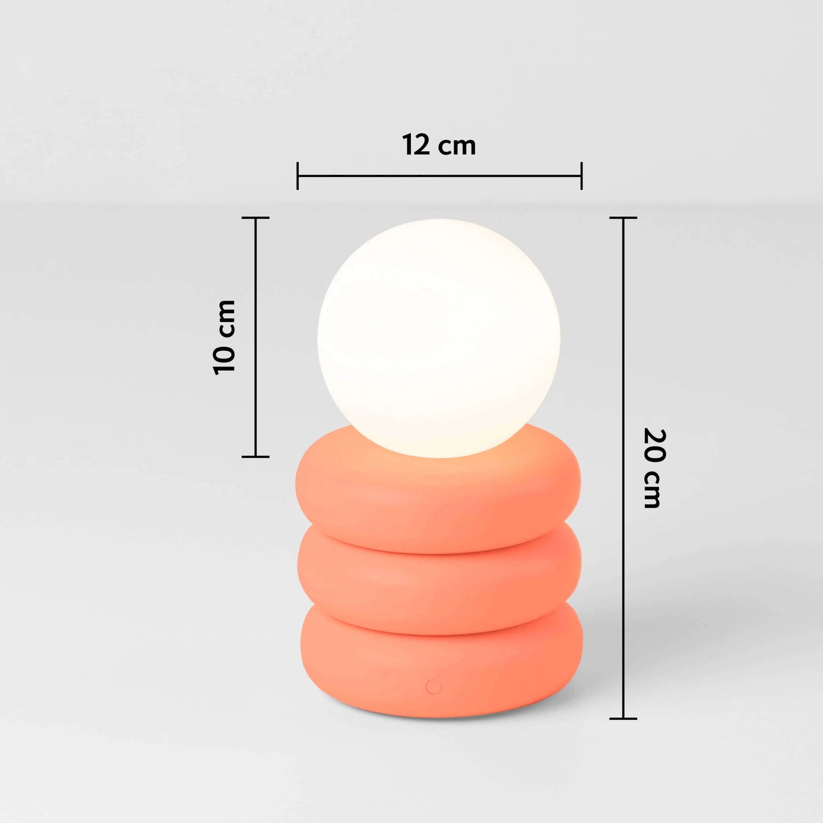 Peel orange cordless table lamp