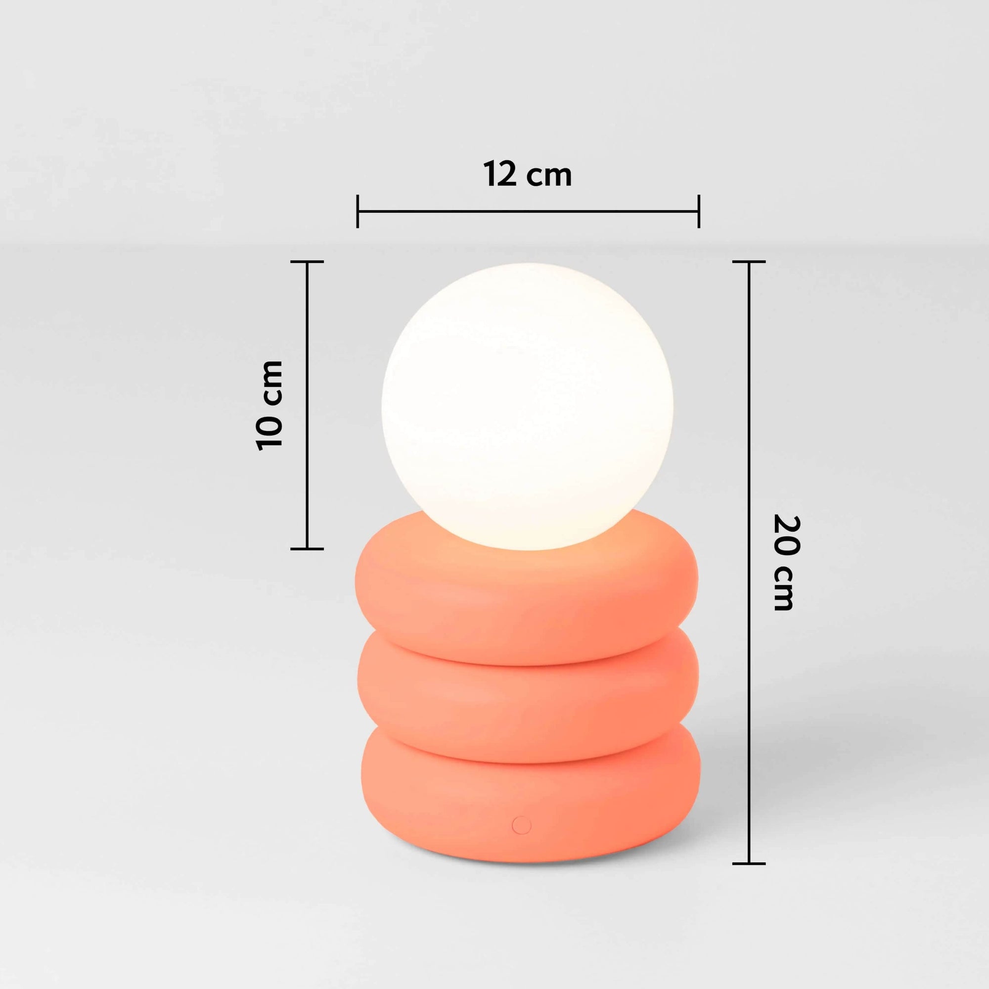 Peel orange cordless table lamp