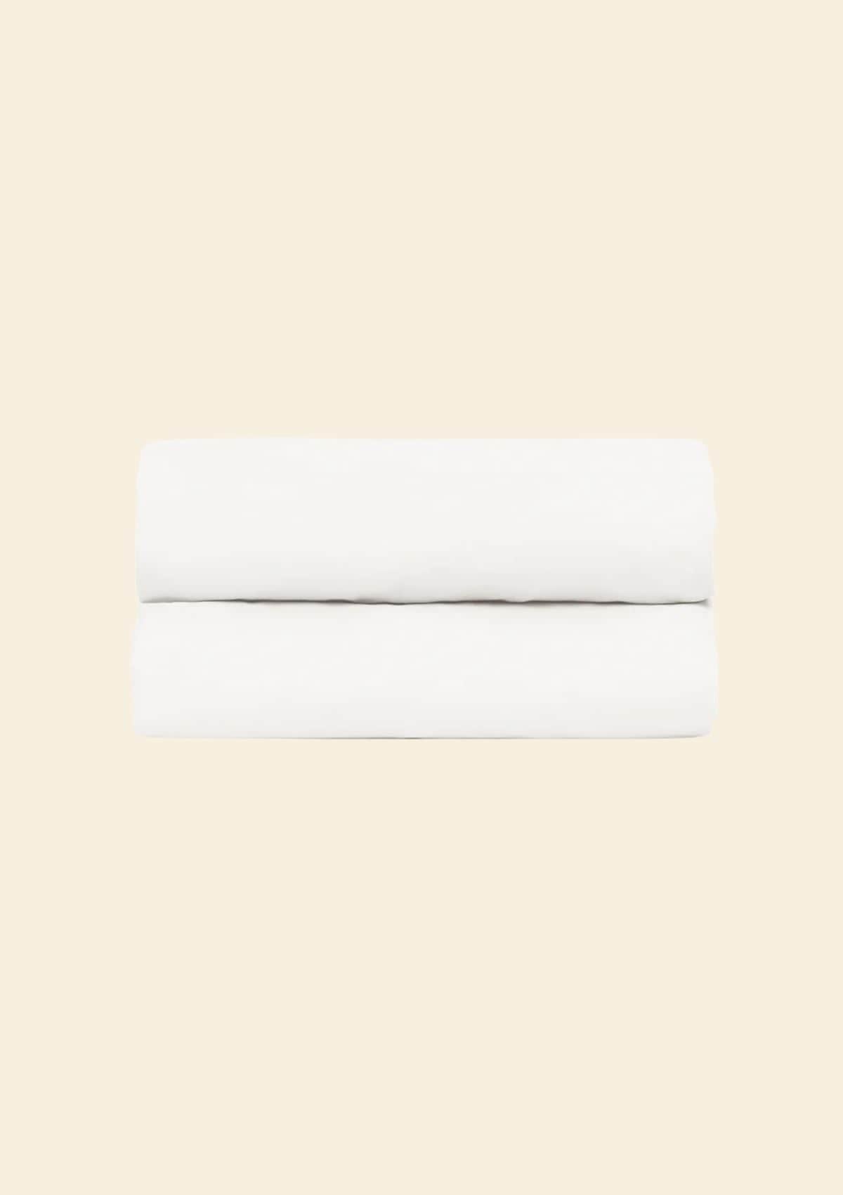 The Fitted Sheet in White Cotton Percale