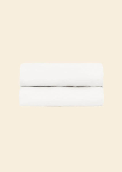 The Fitted Sheet in White Cotton Percale