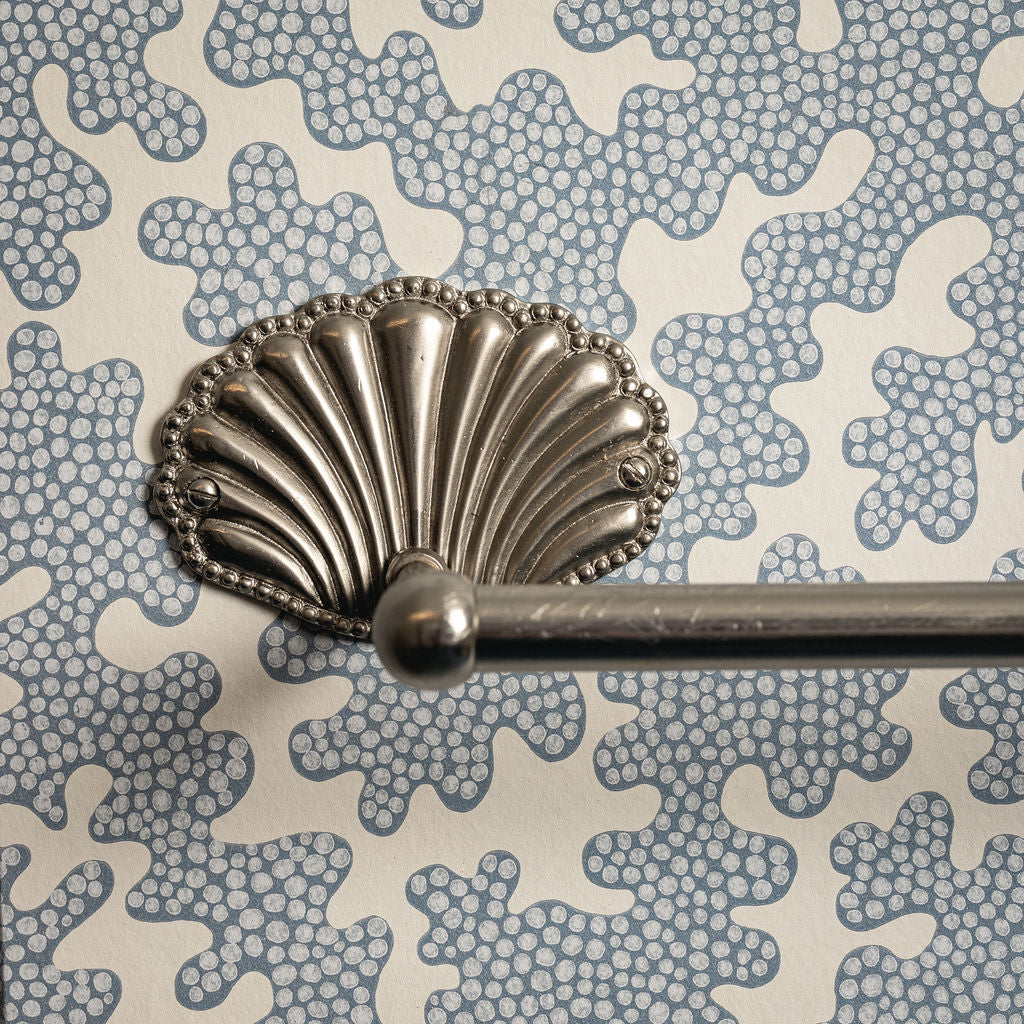 Shell Towel Rack, Polished Chrome