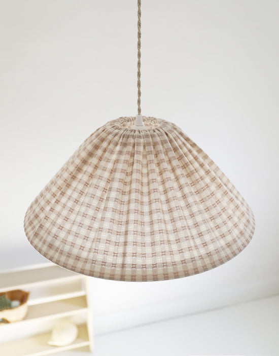 Conical Pendant Light Gingham Malala “Petits Carreaux”