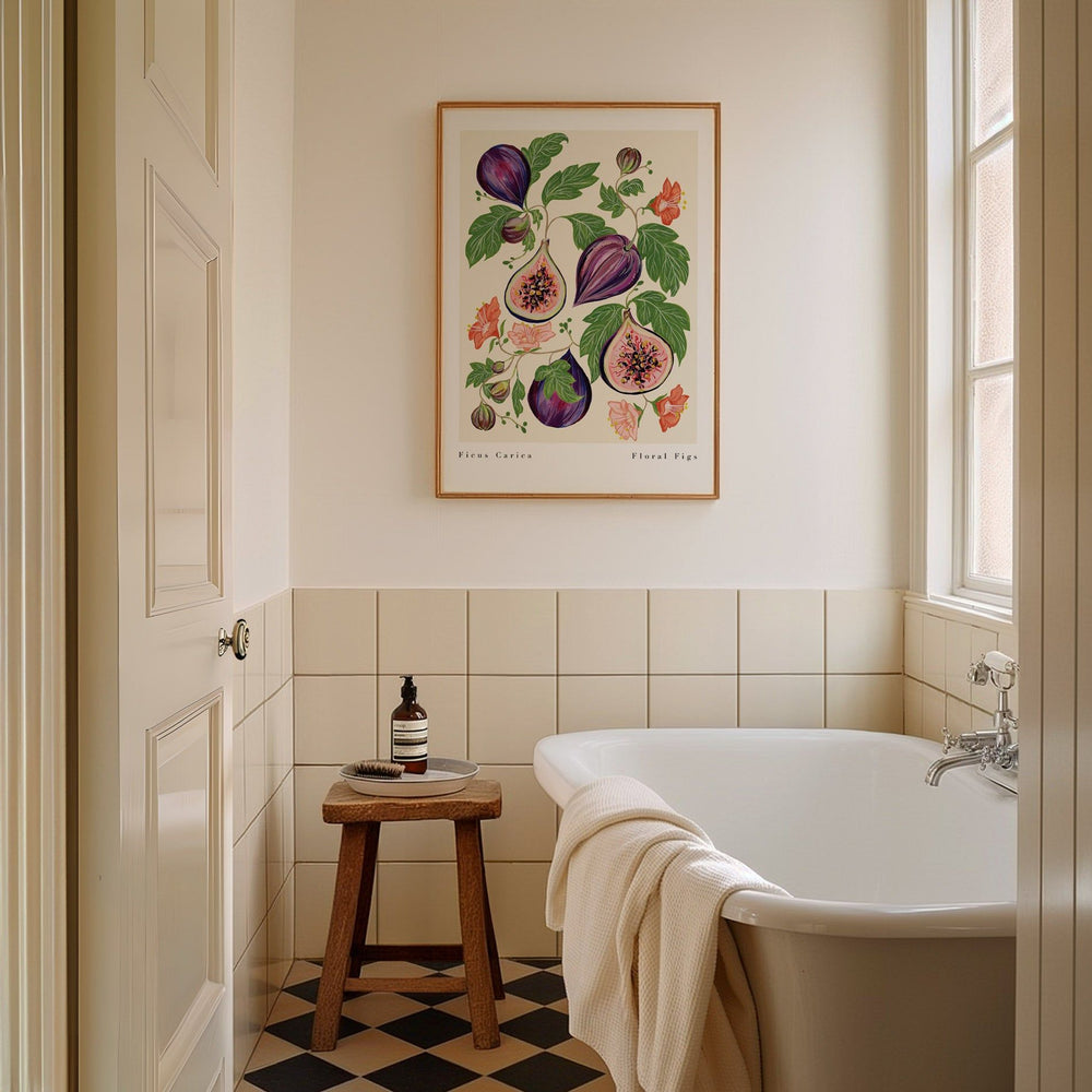 Floral Figs Art Print